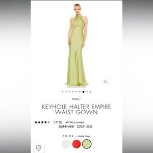 Mac Duggal Apple green dress size 12